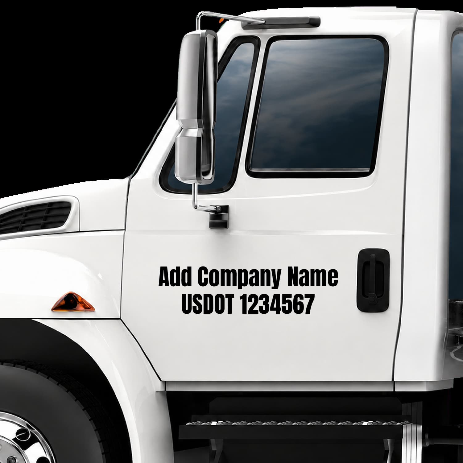 2 Line USDOT Number Vinyl Sticker